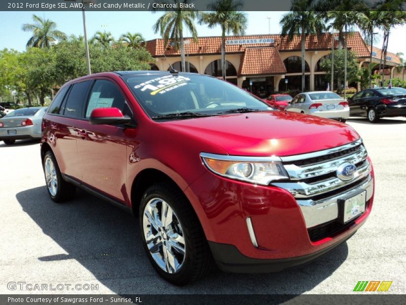 Red Candy Metallic / Charcoal Black 2012 Ford Edge SEL AWD