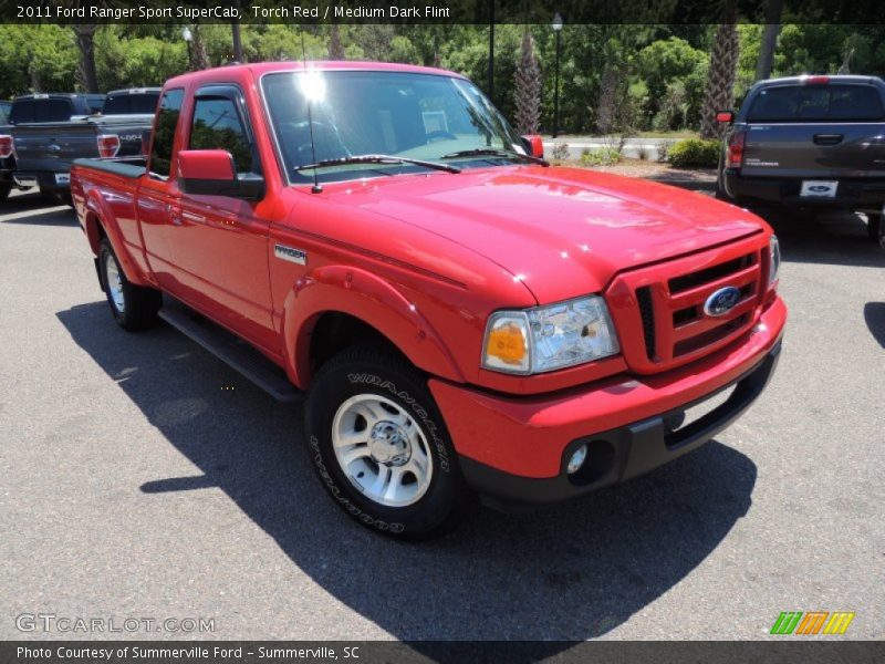 Torch Red / Medium Dark Flint 2011 Ford Ranger Sport SuperCab
