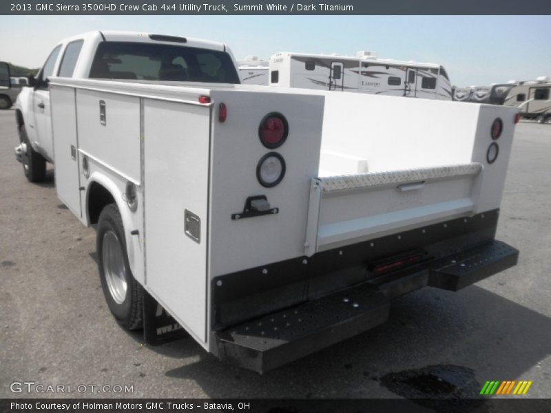 Summit White / Dark Titanium 2013 GMC Sierra 3500HD Crew Cab 4x4 Utility Truck