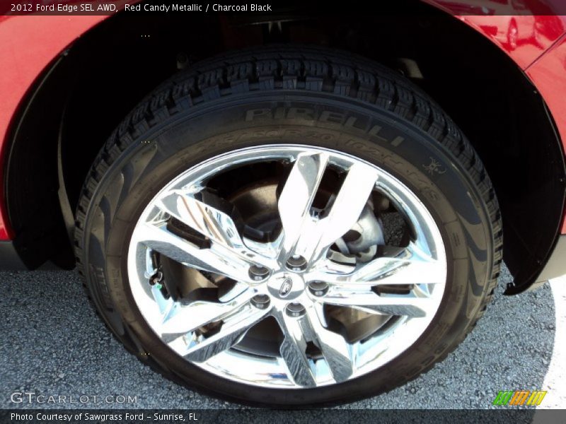 Red Candy Metallic / Charcoal Black 2012 Ford Edge SEL AWD