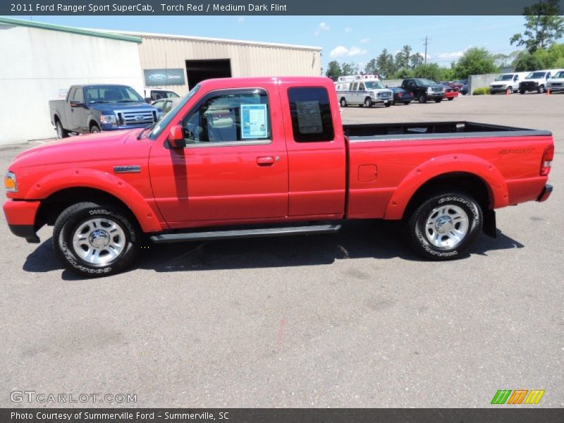 Torch Red / Medium Dark Flint 2011 Ford Ranger Sport SuperCab
