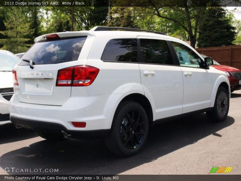 White / Black 2013 Dodge Journey SXT AWD