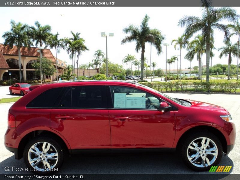 Red Candy Metallic / Charcoal Black 2012 Ford Edge SEL AWD