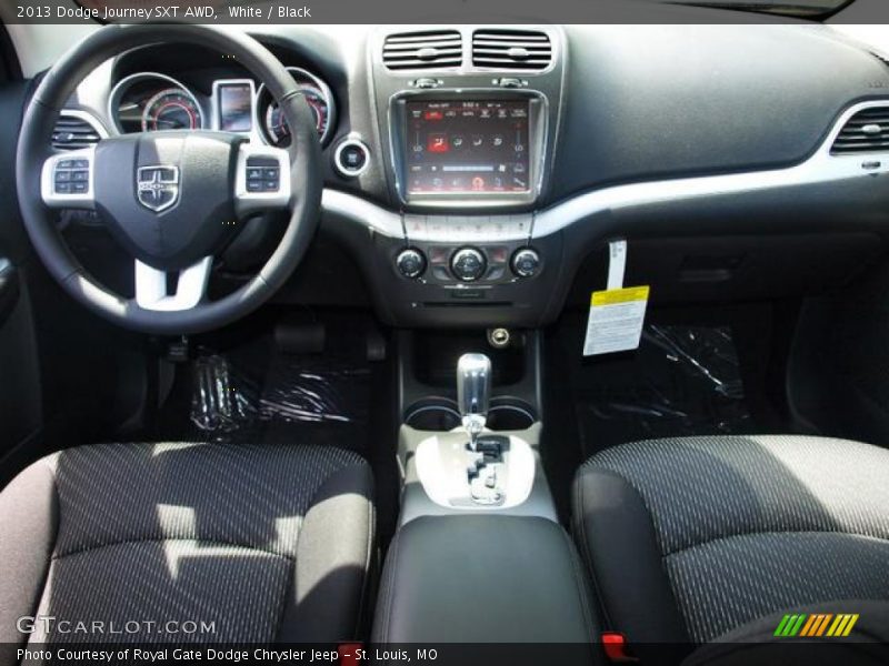 White / Black 2013 Dodge Journey SXT AWD