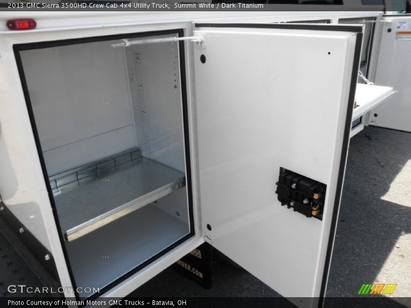 Summit White / Dark Titanium 2013 GMC Sierra 3500HD Crew Cab 4x4 Utility Truck