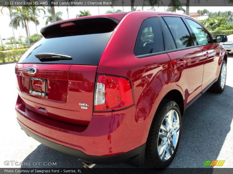 Red Candy Metallic / Charcoal Black 2012 Ford Edge SEL AWD