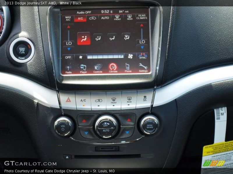 White / Black 2013 Dodge Journey SXT AWD