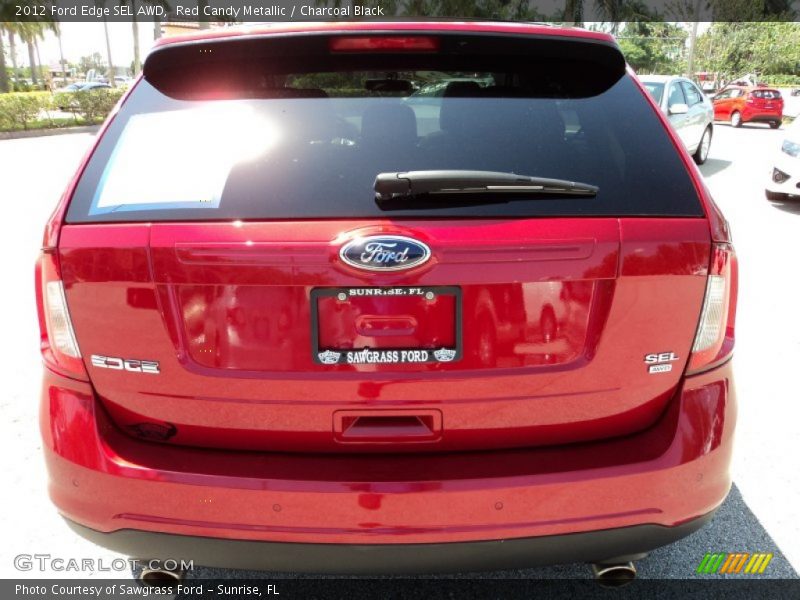 Red Candy Metallic / Charcoal Black 2012 Ford Edge SEL AWD