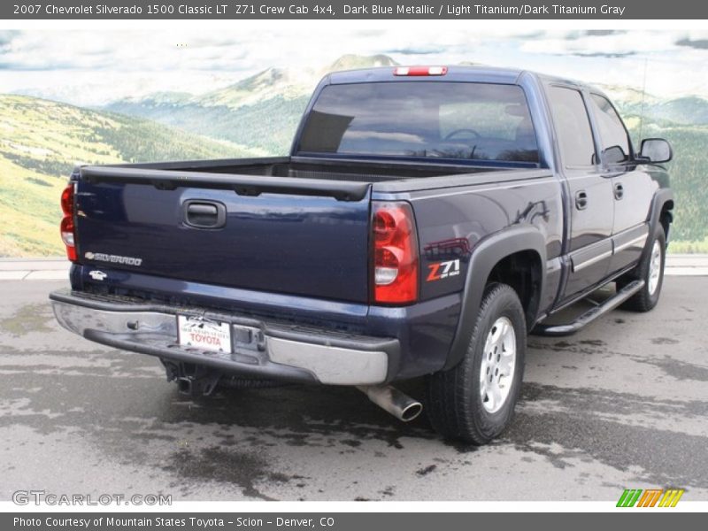 Dark Blue Metallic / Light Titanium/Dark Titanium Gray 2007 Chevrolet Silverado 1500 Classic LT  Z71 Crew Cab 4x4