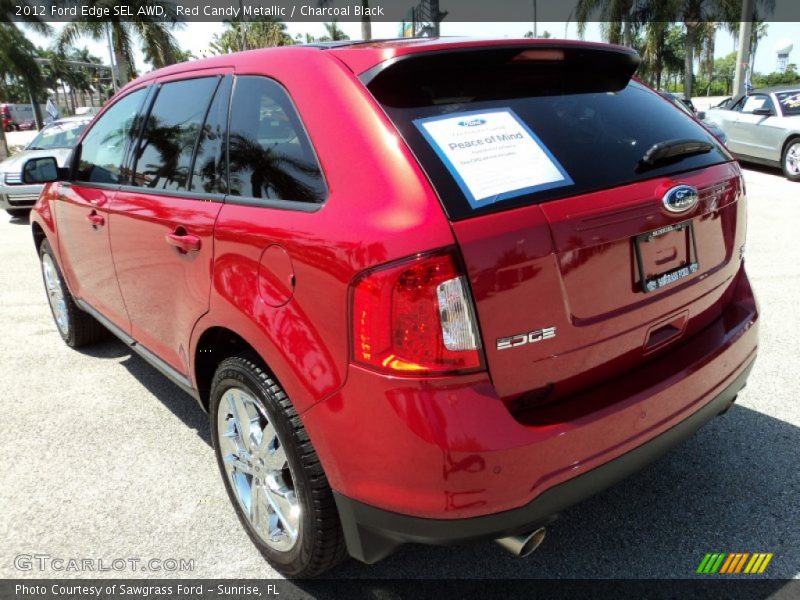 Red Candy Metallic / Charcoal Black 2012 Ford Edge SEL AWD