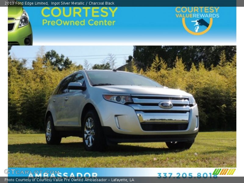 Ingot Silver Metallic / Charcoal Black 2013 Ford Edge Limited