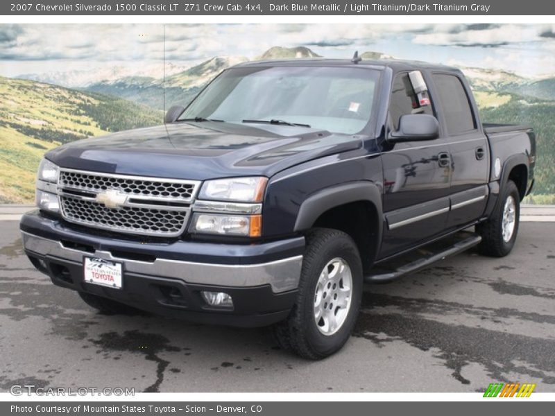 Dark Blue Metallic / Light Titanium/Dark Titanium Gray 2007 Chevrolet Silverado 1500 Classic LT  Z71 Crew Cab 4x4