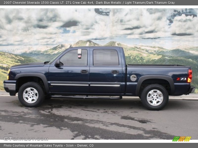 Dark Blue Metallic / Light Titanium/Dark Titanium Gray 2007 Chevrolet Silverado 1500 Classic LT  Z71 Crew Cab 4x4