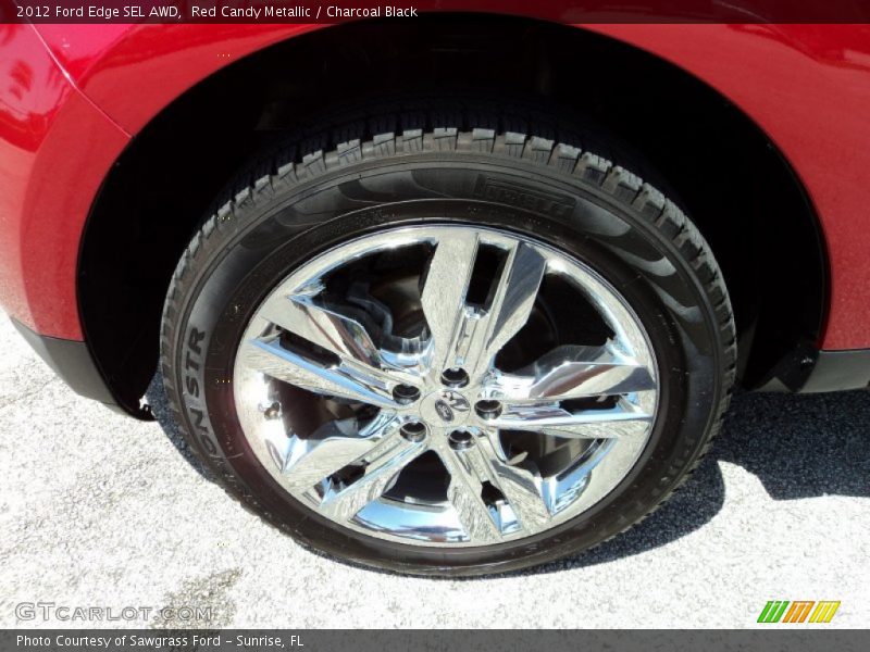 Red Candy Metallic / Charcoal Black 2012 Ford Edge SEL AWD