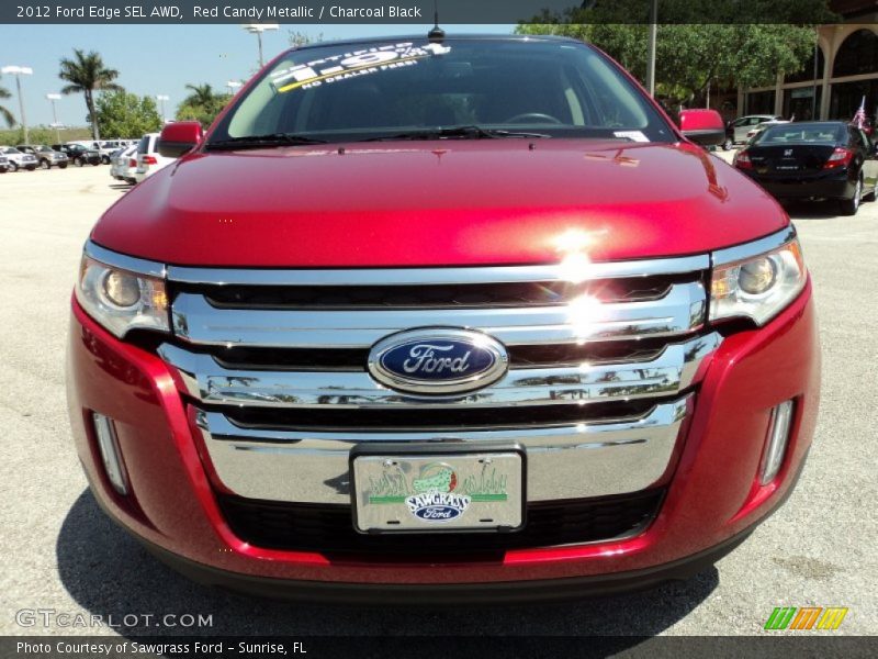 Red Candy Metallic / Charcoal Black 2012 Ford Edge SEL AWD