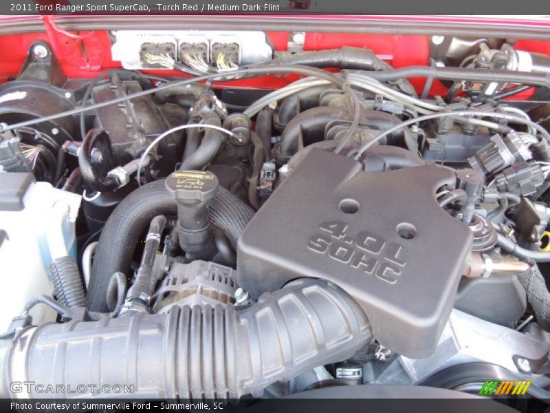Torch Red / Medium Dark Flint 2011 Ford Ranger Sport SuperCab