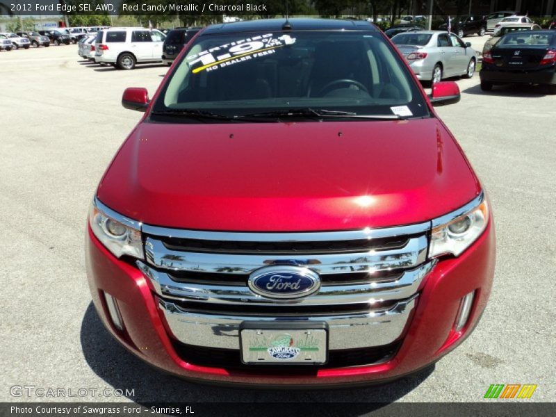 Red Candy Metallic / Charcoal Black 2012 Ford Edge SEL AWD