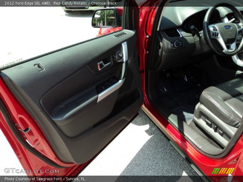 Red Candy Metallic / Charcoal Black 2012 Ford Edge SEL AWD