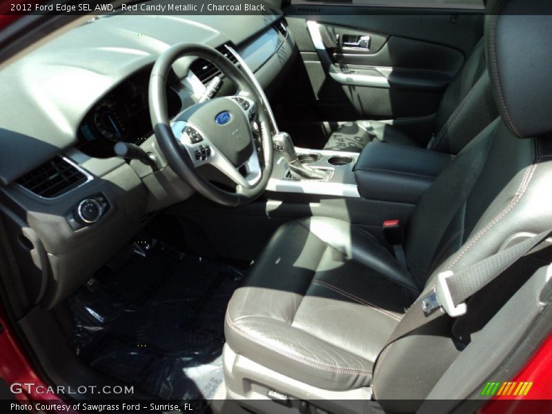 Red Candy Metallic / Charcoal Black 2012 Ford Edge SEL AWD