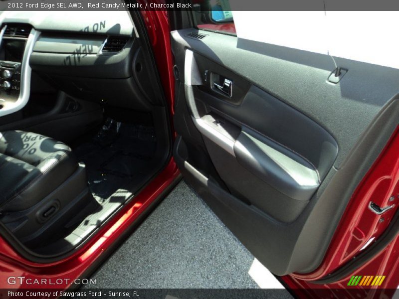 Red Candy Metallic / Charcoal Black 2012 Ford Edge SEL AWD