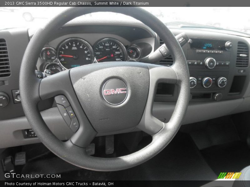 Summit White / Dark Titanium 2013 GMC Sierra 3500HD Regular Cab Chassis