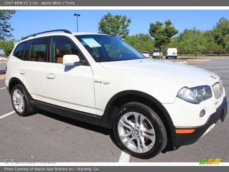 Alpine White / Terra 2007 BMW X3 3.0si