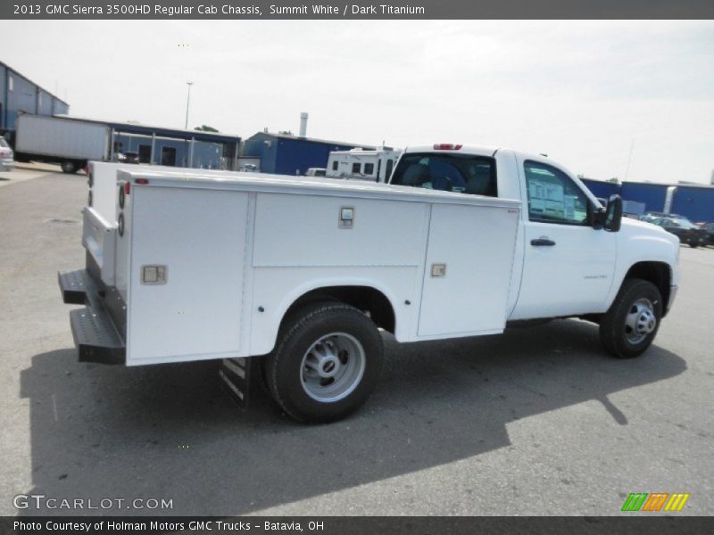 Summit White / Dark Titanium 2013 GMC Sierra 3500HD Regular Cab Chassis