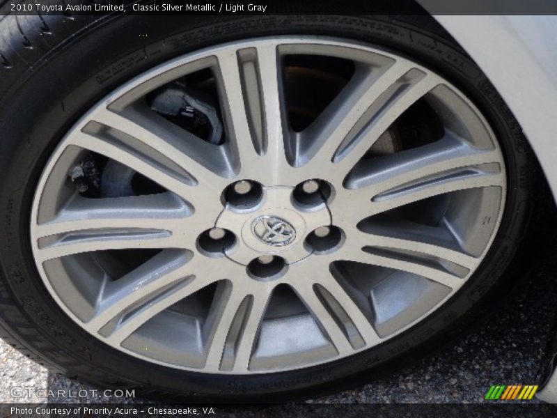 Classic Silver Metallic / Light Gray 2010 Toyota Avalon Limited