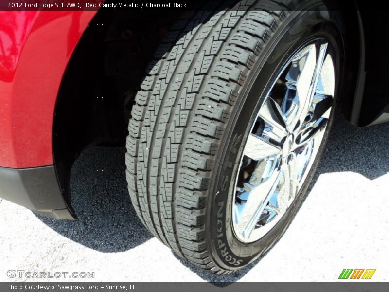 Red Candy Metallic / Charcoal Black 2012 Ford Edge SEL AWD