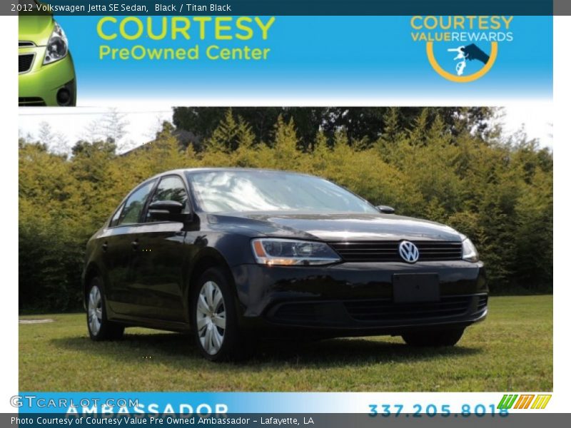 Black / Titan Black 2012 Volkswagen Jetta SE Sedan