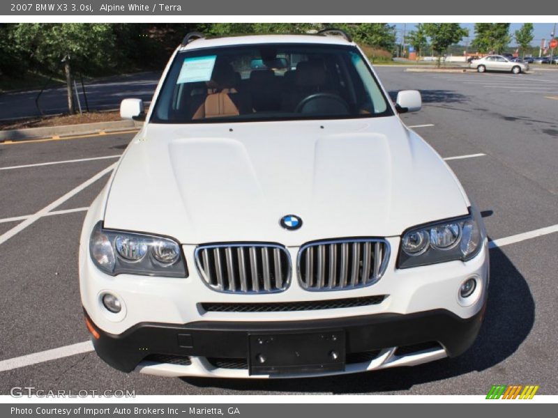 Alpine White / Terra 2007 BMW X3 3.0si