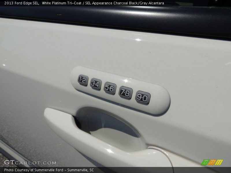 White Platinum Tri-Coat / SEL Appearance Charcoal Black/Gray Alcantara 2013 Ford Edge SEL