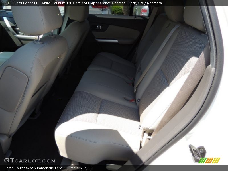 White Platinum Tri-Coat / SEL Appearance Charcoal Black/Gray Alcantara 2013 Ford Edge SEL