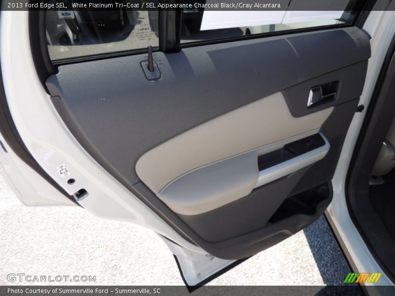 White Platinum Tri-Coat / SEL Appearance Charcoal Black/Gray Alcantara 2013 Ford Edge SEL