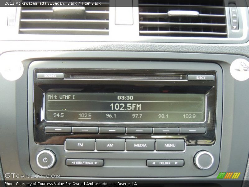 Black / Titan Black 2012 Volkswagen Jetta SE Sedan