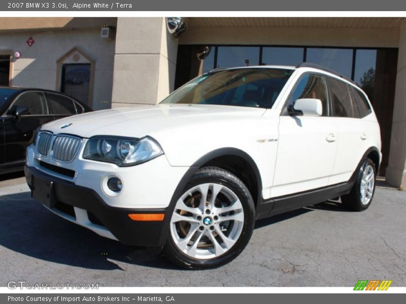 Alpine White / Terra 2007 BMW X3 3.0si