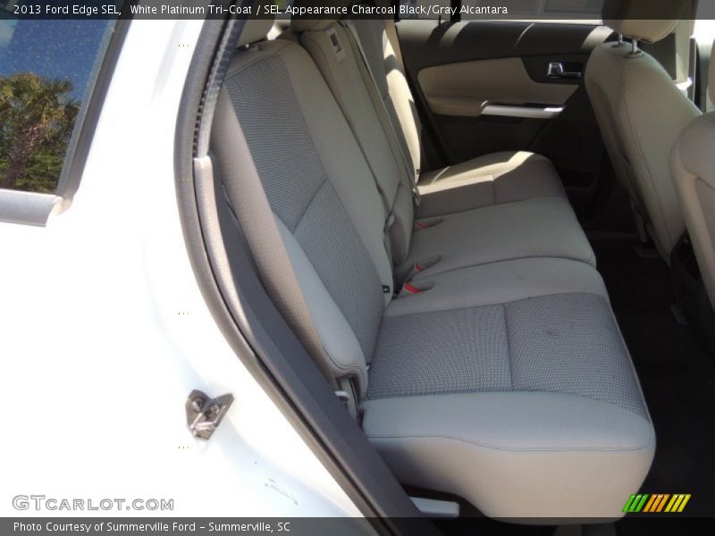 White Platinum Tri-Coat / SEL Appearance Charcoal Black/Gray Alcantara 2013 Ford Edge SEL