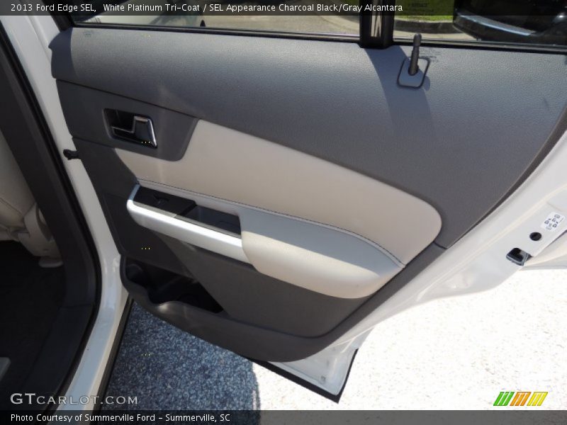 White Platinum Tri-Coat / SEL Appearance Charcoal Black/Gray Alcantara 2013 Ford Edge SEL