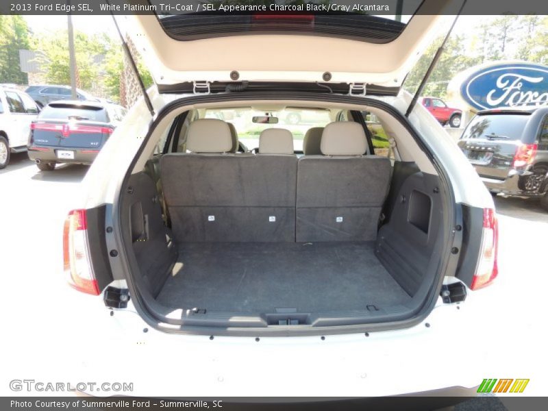 White Platinum Tri-Coat / SEL Appearance Charcoal Black/Gray Alcantara 2013 Ford Edge SEL