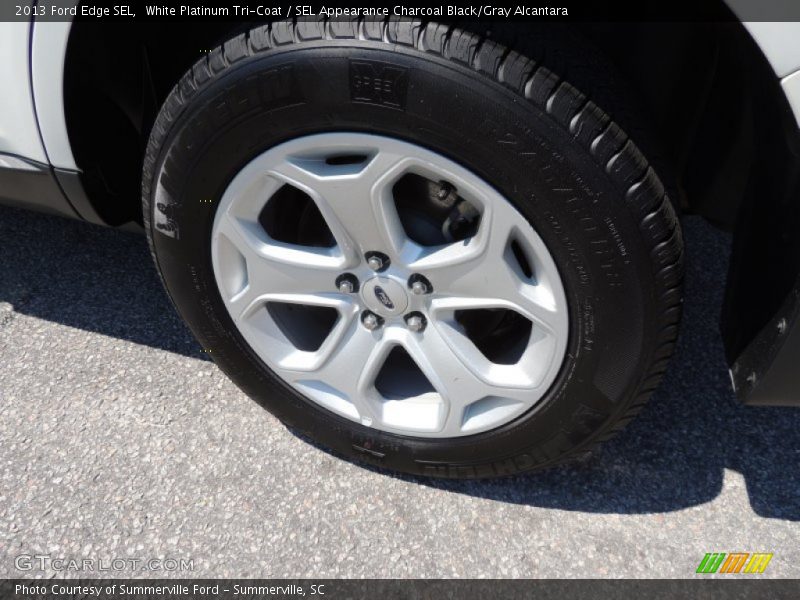 White Platinum Tri-Coat / SEL Appearance Charcoal Black/Gray Alcantara 2013 Ford Edge SEL