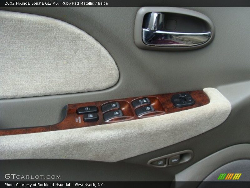 Ruby Red Metallic / Beige 2003 Hyundai Sonata GLS V6