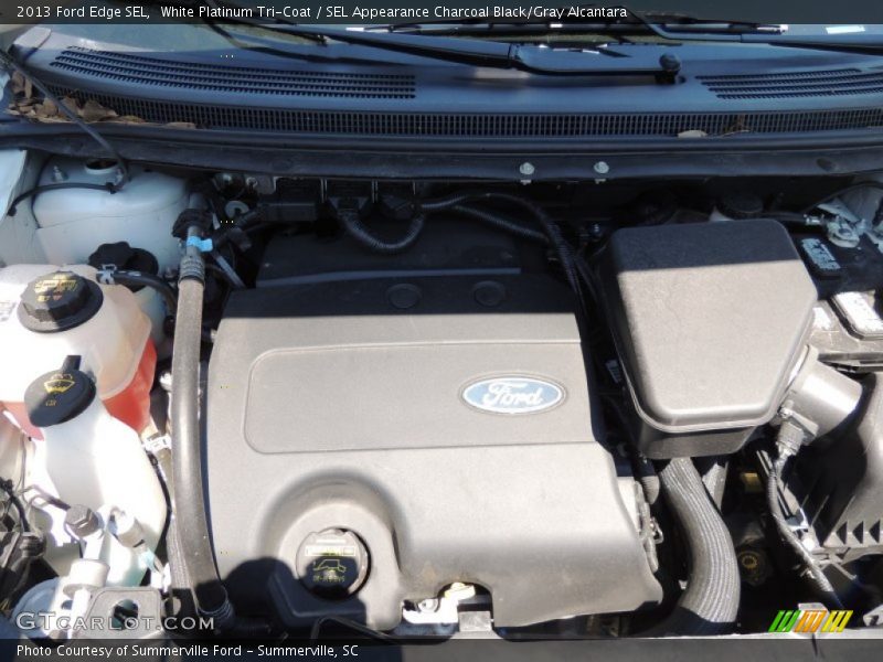 White Platinum Tri-Coat / SEL Appearance Charcoal Black/Gray Alcantara 2013 Ford Edge SEL