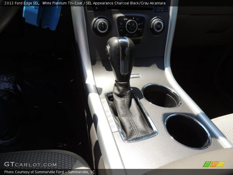 White Platinum Tri-Coat / SEL Appearance Charcoal Black/Gray Alcantara 2013 Ford Edge SEL