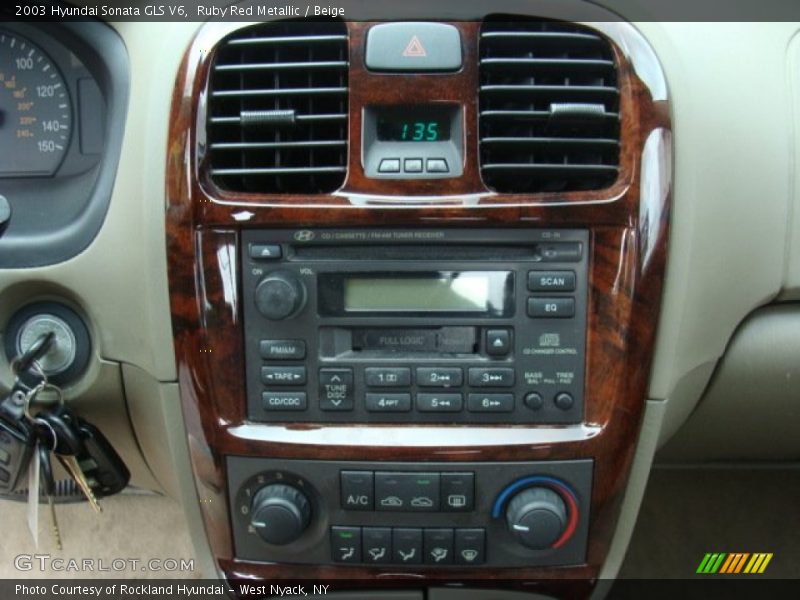 Ruby Red Metallic / Beige 2003 Hyundai Sonata GLS V6