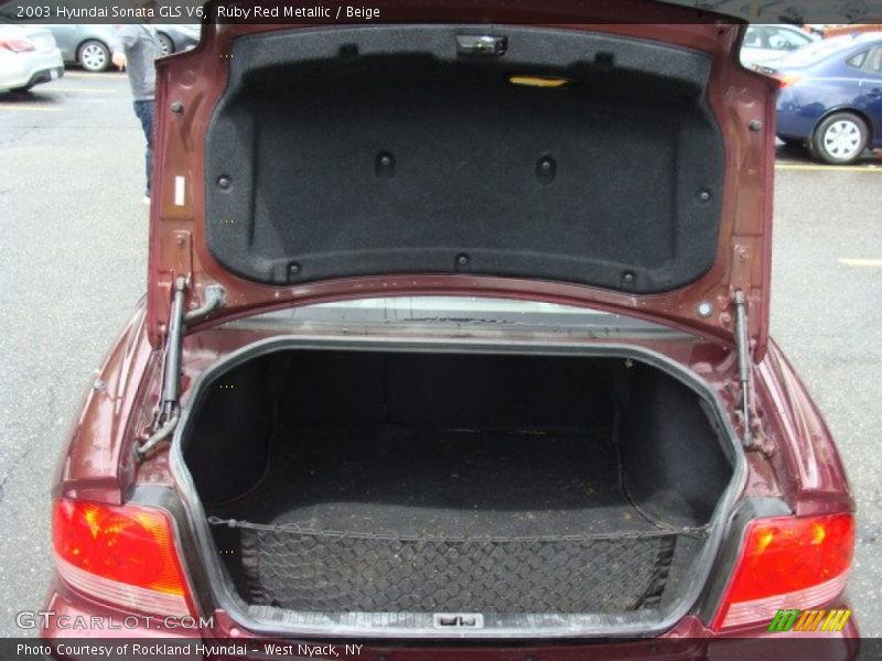 Ruby Red Metallic / Beige 2003 Hyundai Sonata GLS V6