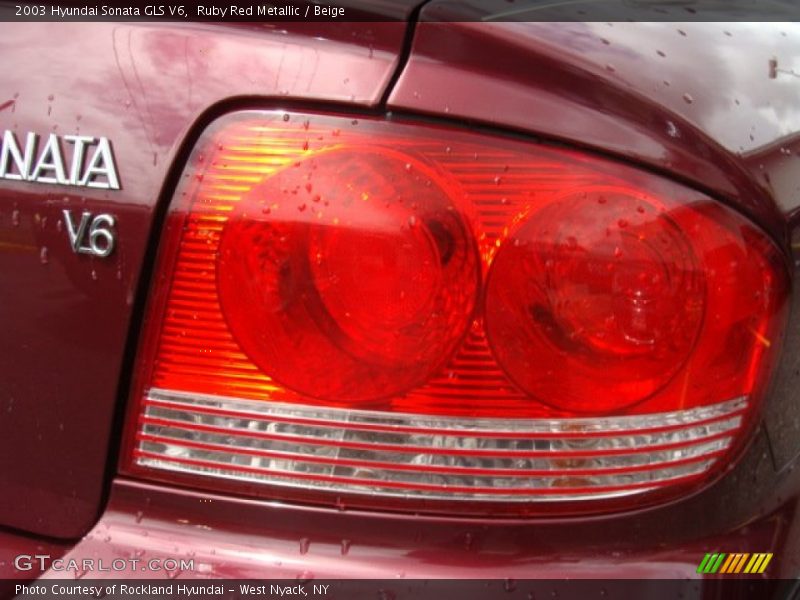 Ruby Red Metallic / Beige 2003 Hyundai Sonata GLS V6