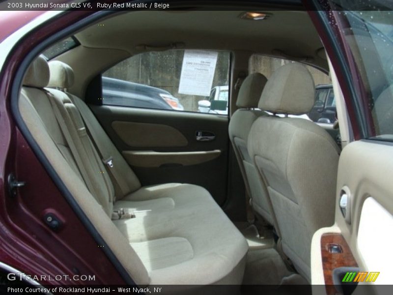Ruby Red Metallic / Beige 2003 Hyundai Sonata GLS V6
