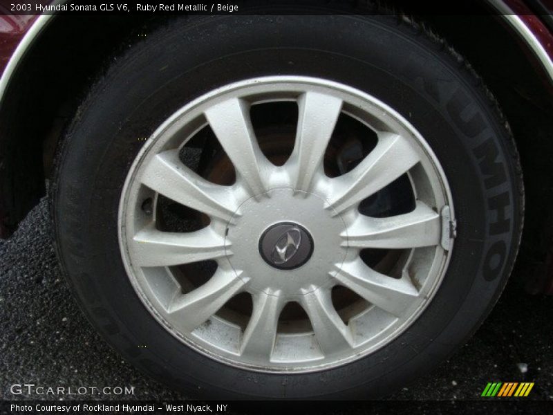 Ruby Red Metallic / Beige 2003 Hyundai Sonata GLS V6