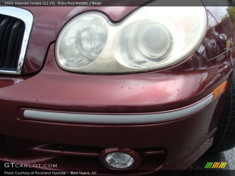 Ruby Red Metallic / Beige 2003 Hyundai Sonata GLS V6