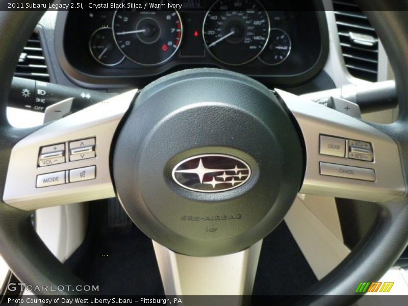 Crystal Black Silica / Warm Ivory 2011 Subaru Legacy 2.5i